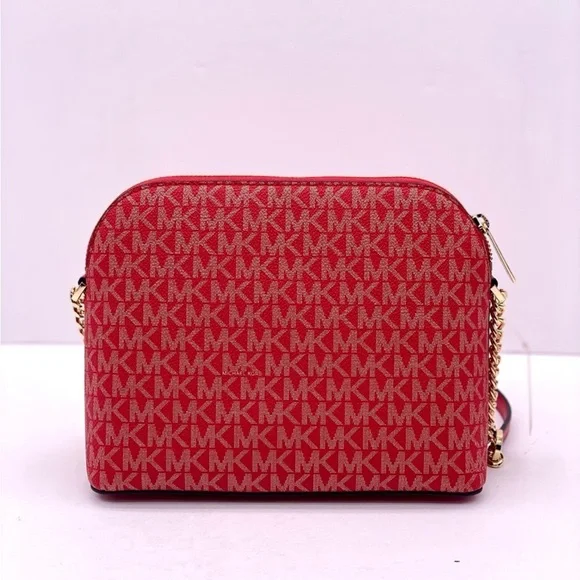 MICHAEL KORS Metallic Dome Crossbody Bright Red Multi - Picture 3 of 7